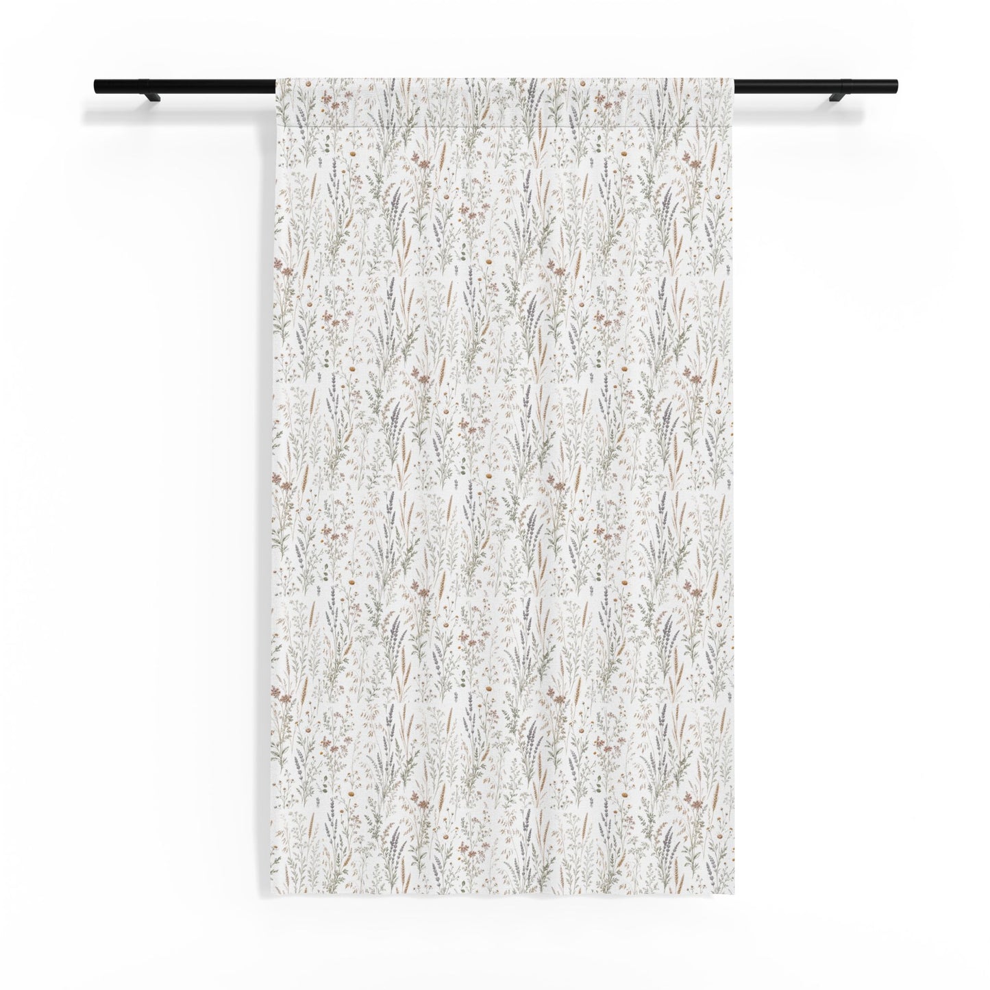 Wildflower Meadow Sheer Curtain | Botanical Floral Window Panel