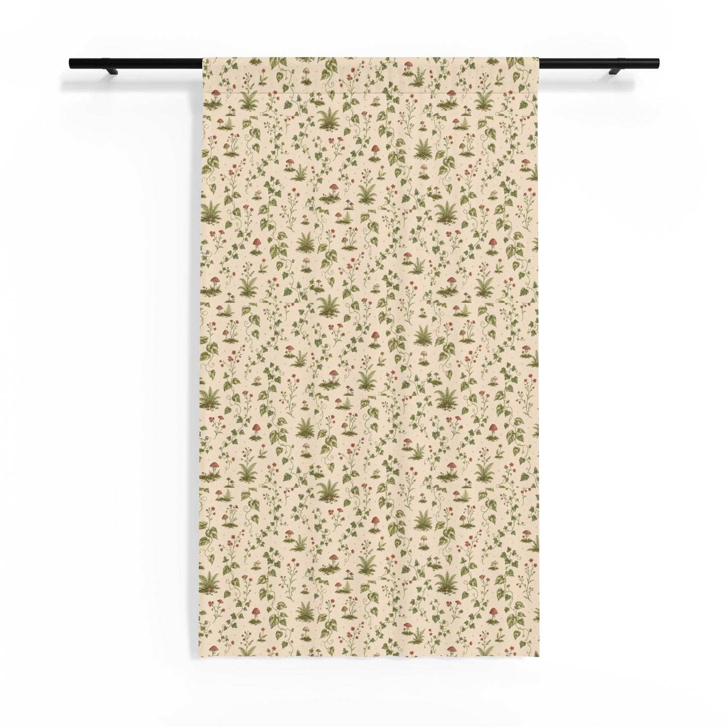 Sheer Curtain – Neutral Botanical Floral Sheer Window Panel